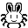 pixel art of a bunny crossed with a spider